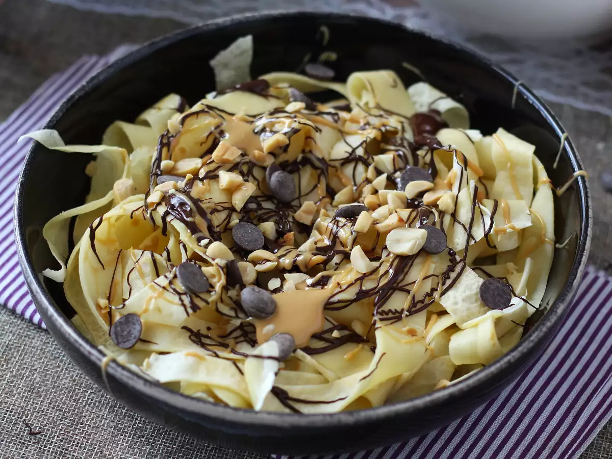 Tagliatelle van pannenkoeken met chocolade en pindakaas! - foto 6