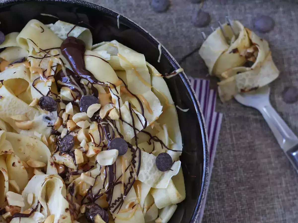 Tagliatelle van pannenkoeken met chocolade en pindakaas! - foto 8