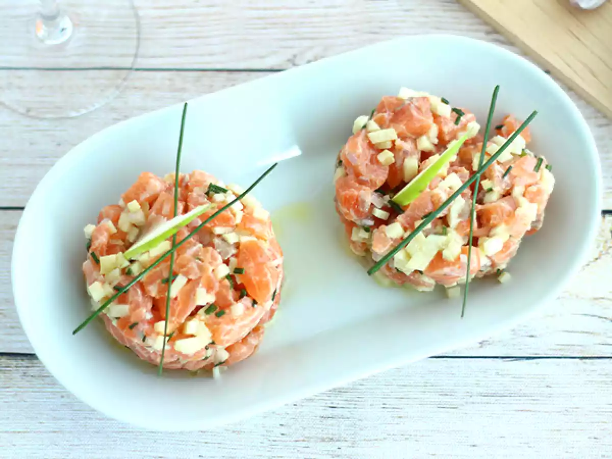 Tartaar van verse zalm en groene appel - foto 3