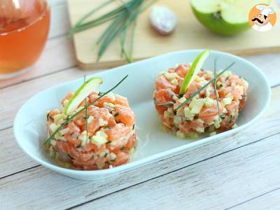 Tartaar van verse zalm en groene appel