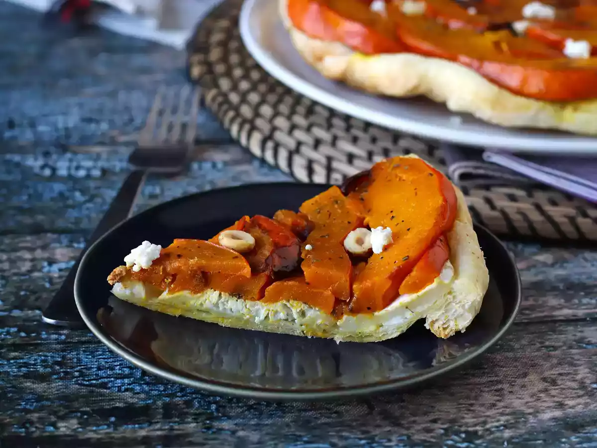 Tatin van pompoen met geitenkaas en honing - foto 3