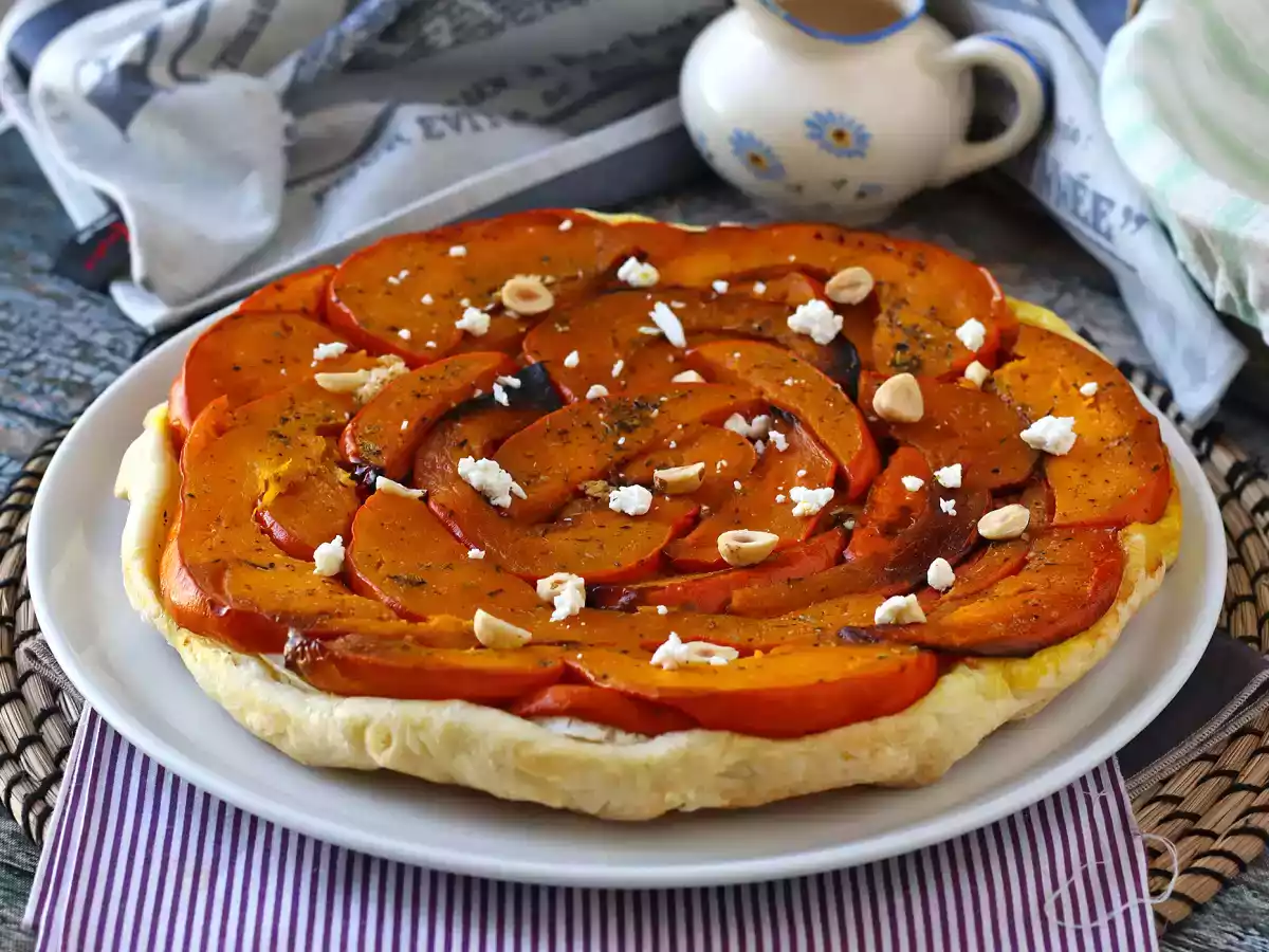 Tatin van pompoen met geitenkaas en honing - foto 5