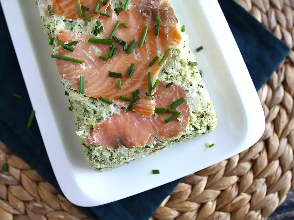 Terrine van courgette en gerookte zalm
