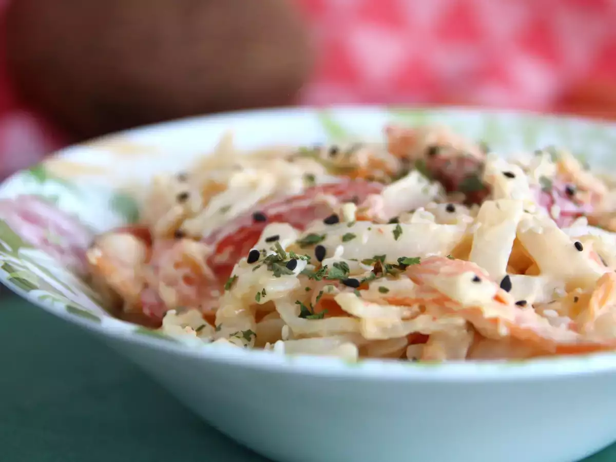 Thaise pasta (rijstnoedels met kokosroom, garnalen en groenten) - foto 2