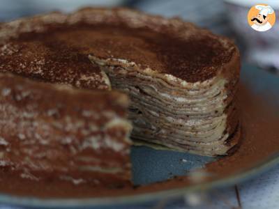 Tiramisu-achtige pannenkoekentaart met koffie en cacao - foto 3