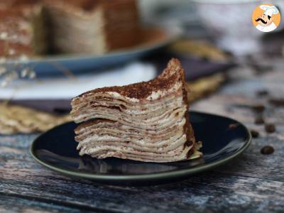 Tiramisu-achtige pannenkoekentaart met koffie en cacao - foto 6