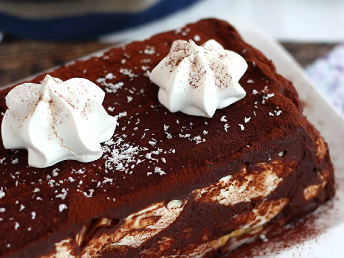 Tiramisu-kerststronk (stap voor stap uitgelegd) - foto 2