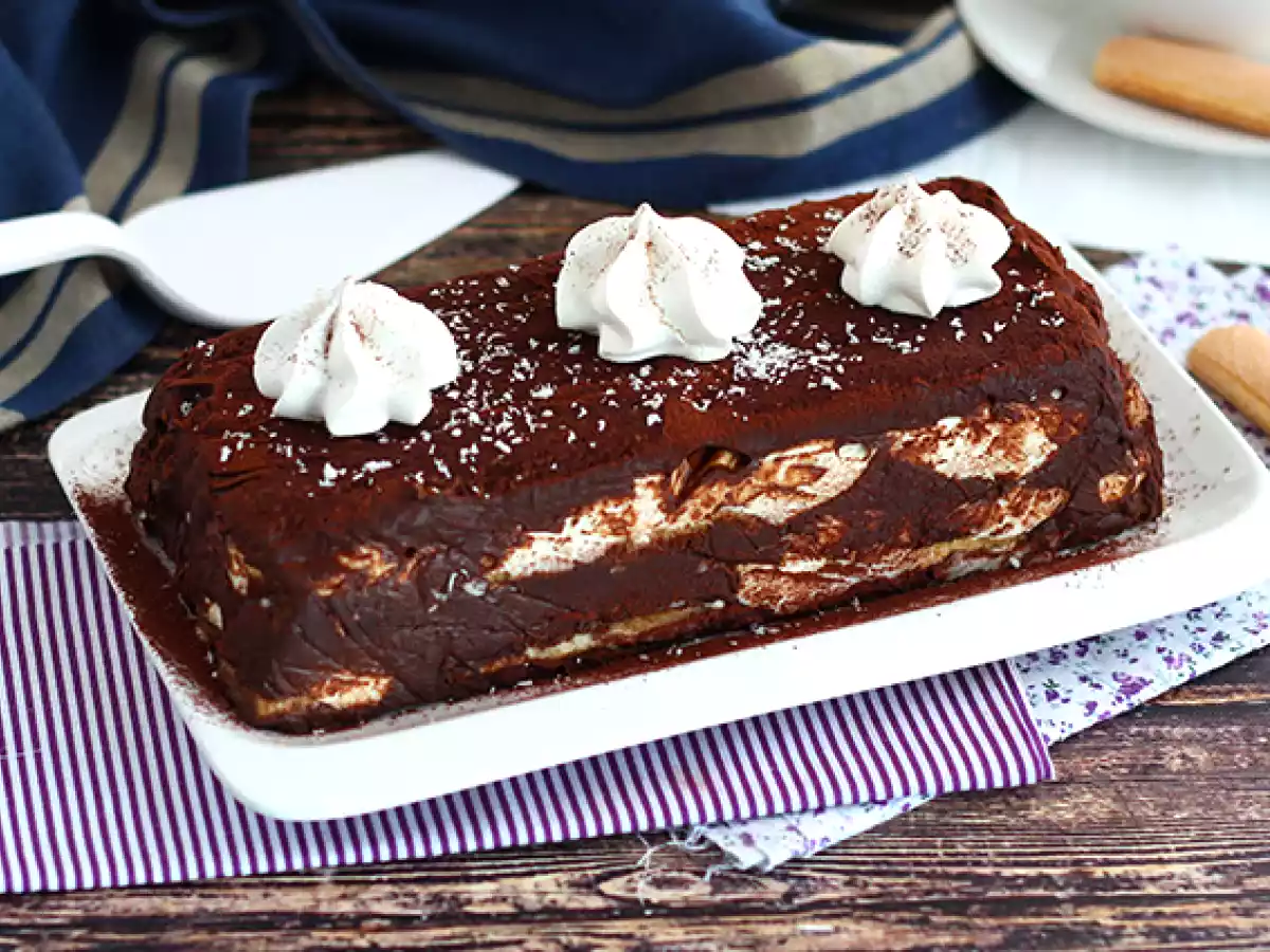 Tiramisu-log (stap-voor-stap instructies)