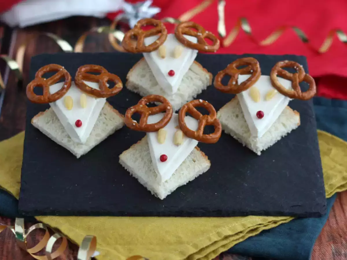 Toastjes met La Vache qui rit-rendieren