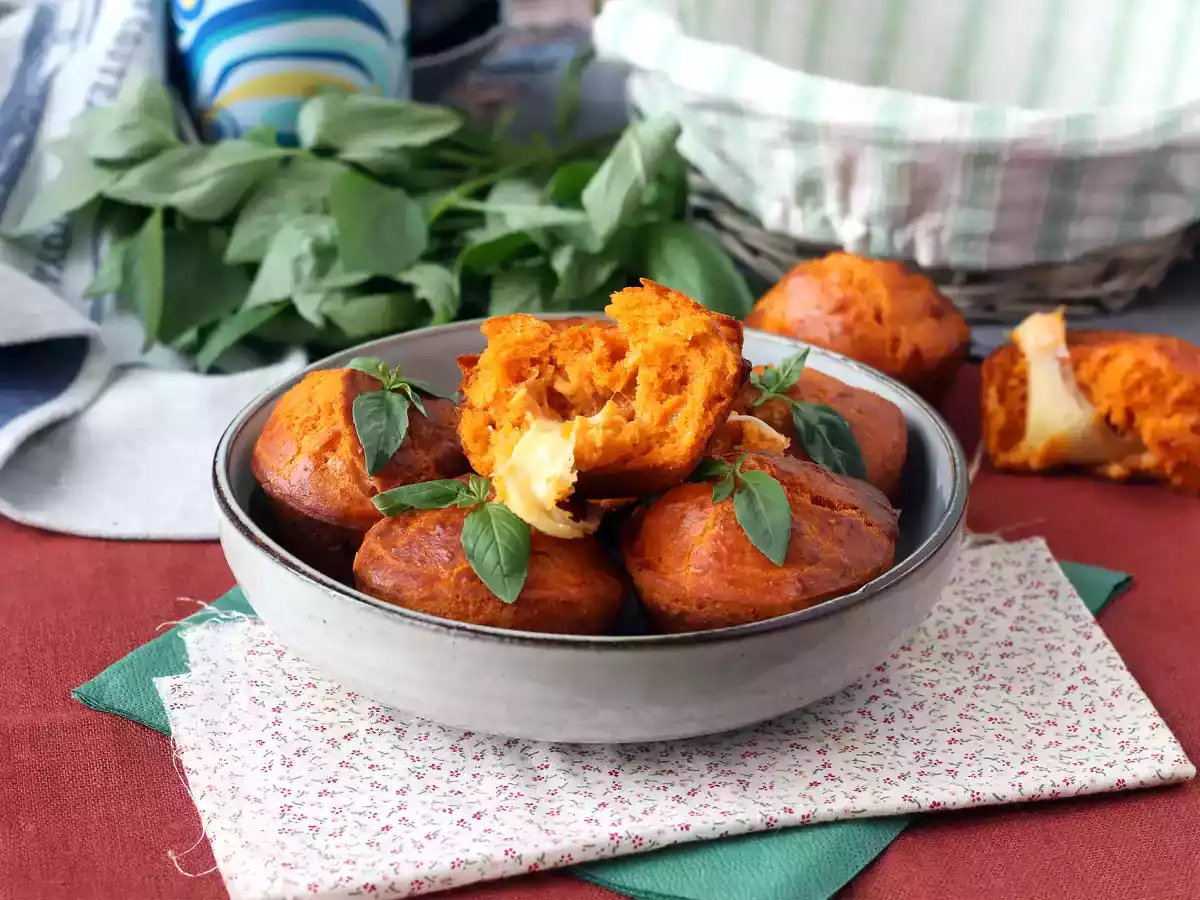 Tomatenmuffins met smeltend mozzarellahart - foto 4