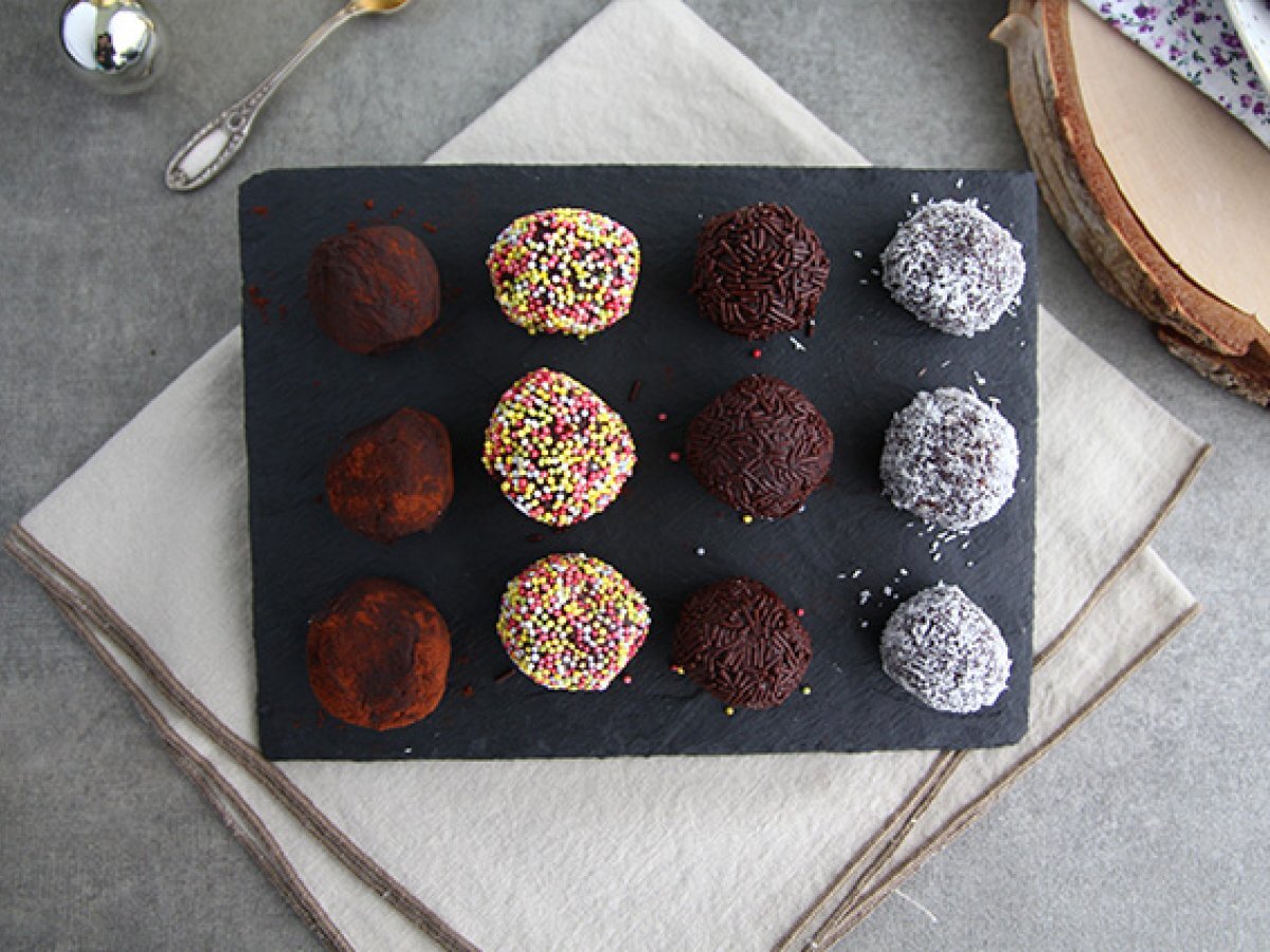 Truffels met chocoladecoating