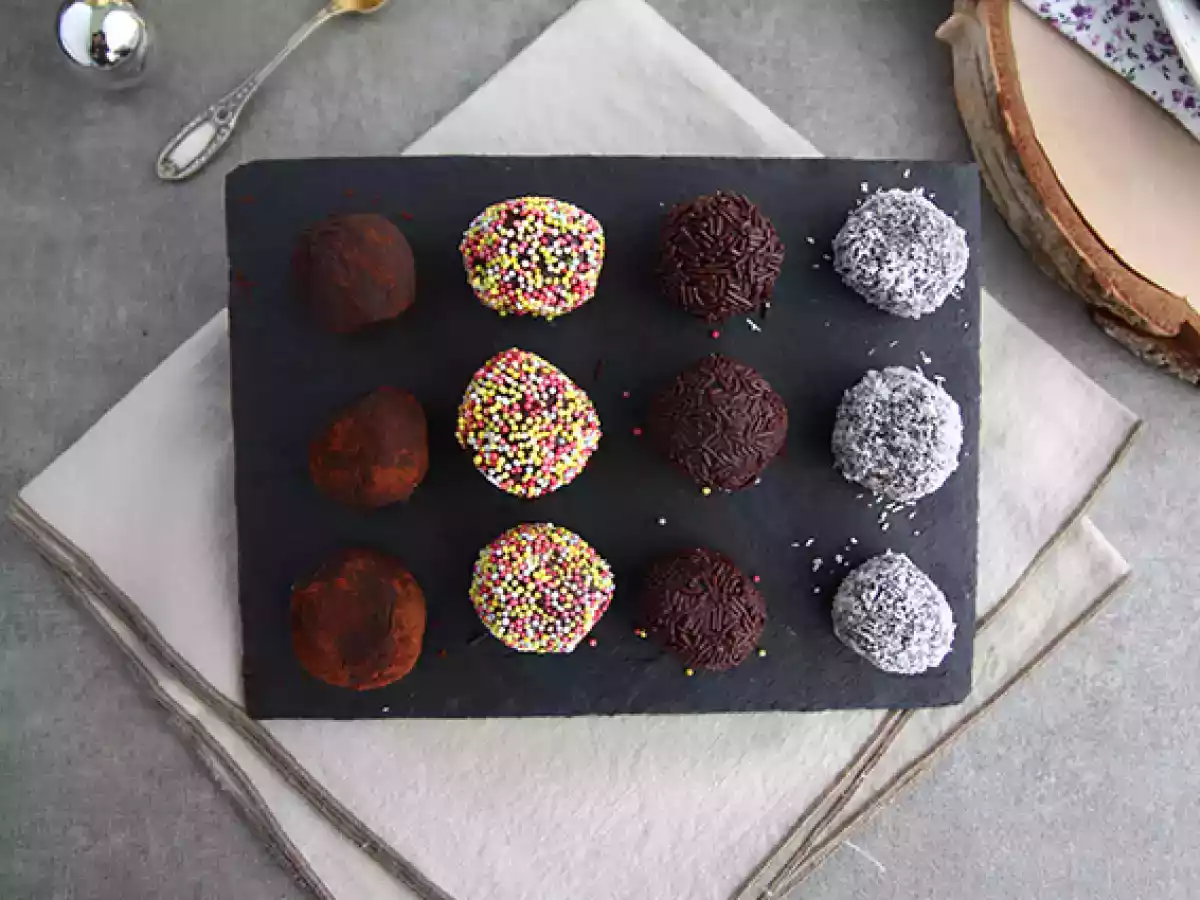 Truffels met chocoladecoating