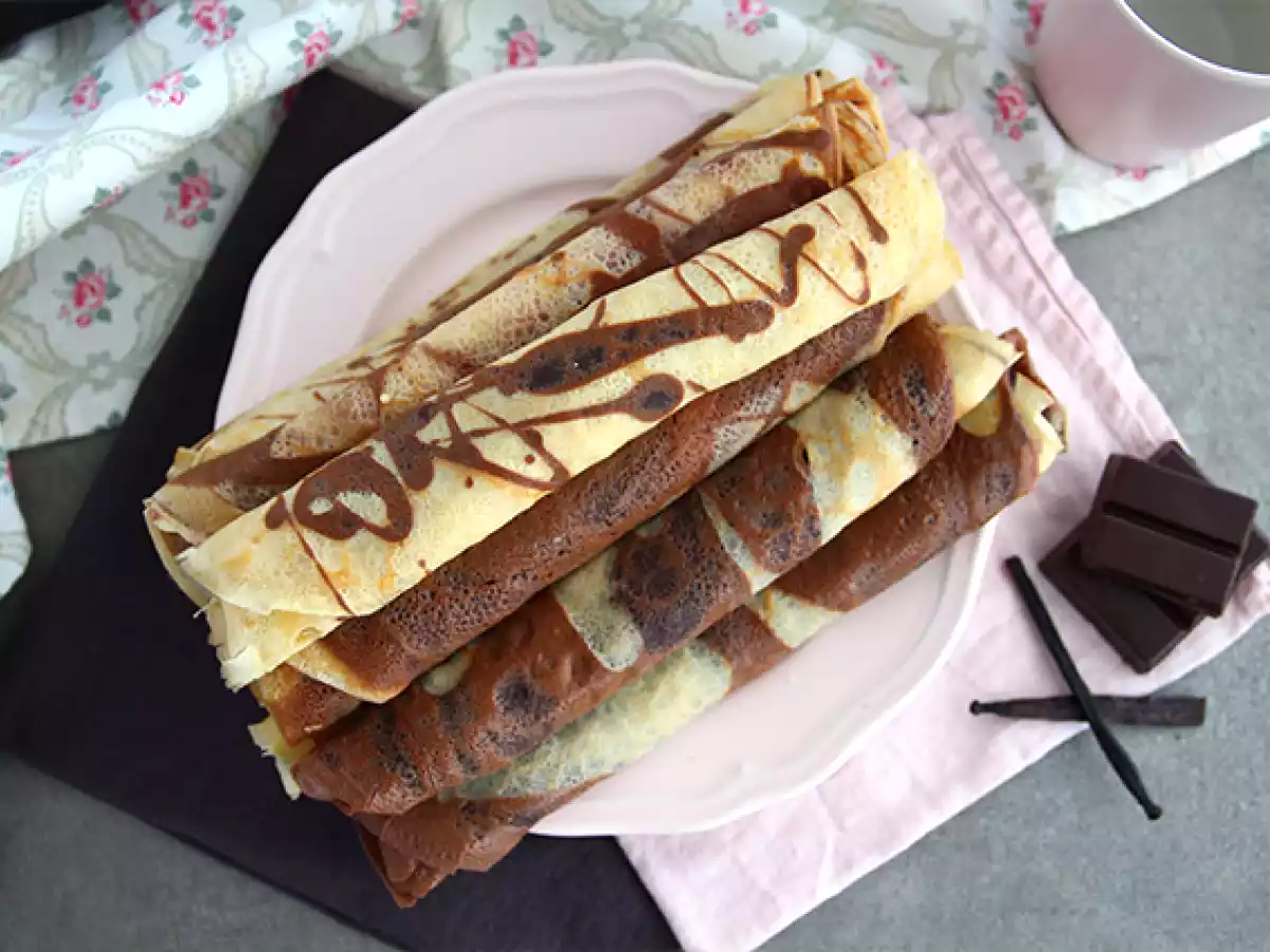 Vanille en chocolade gemarmerde flensjes - foto 3