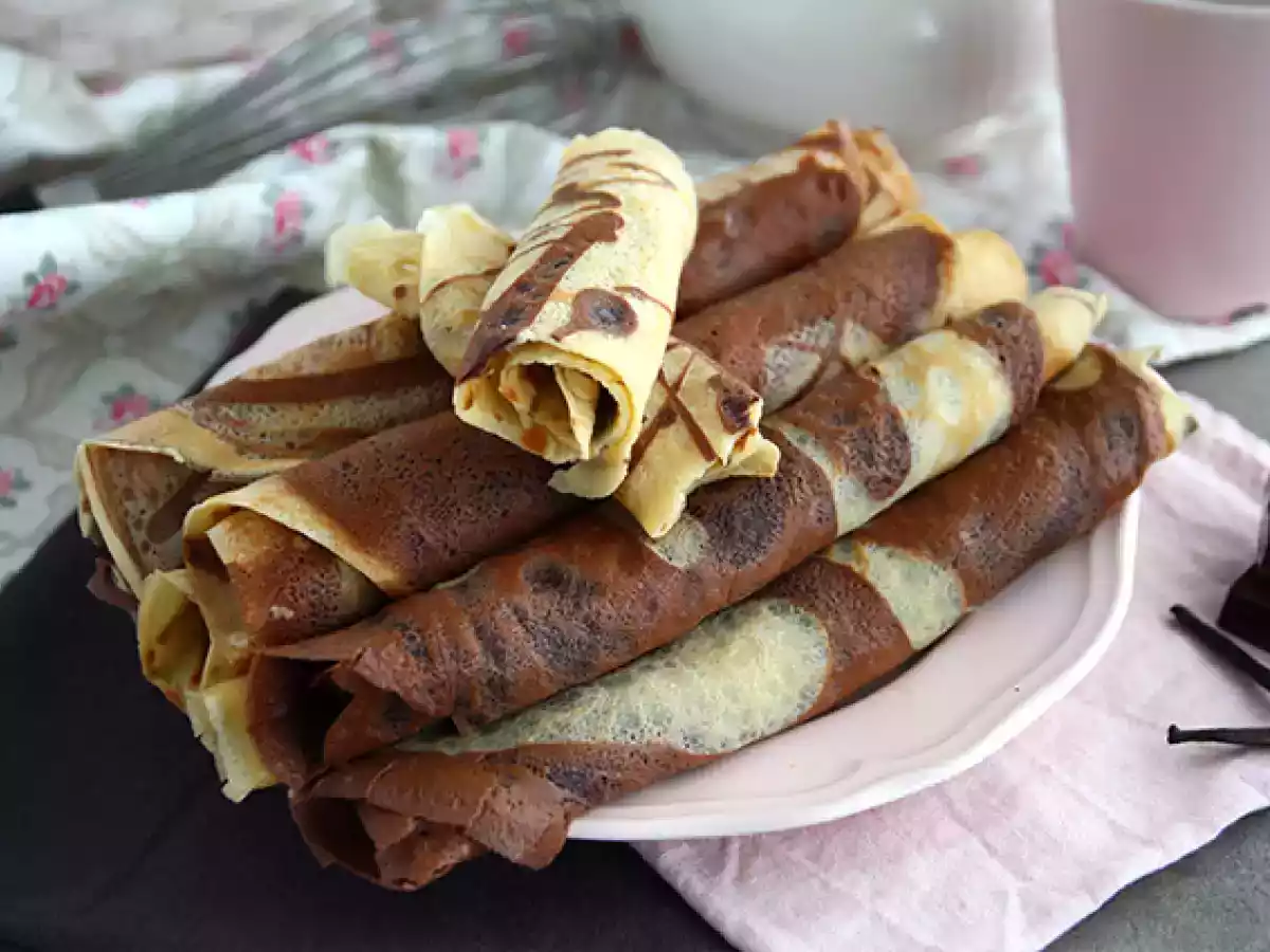 Vanille en chocolade gemarmerde flensjes - foto 4