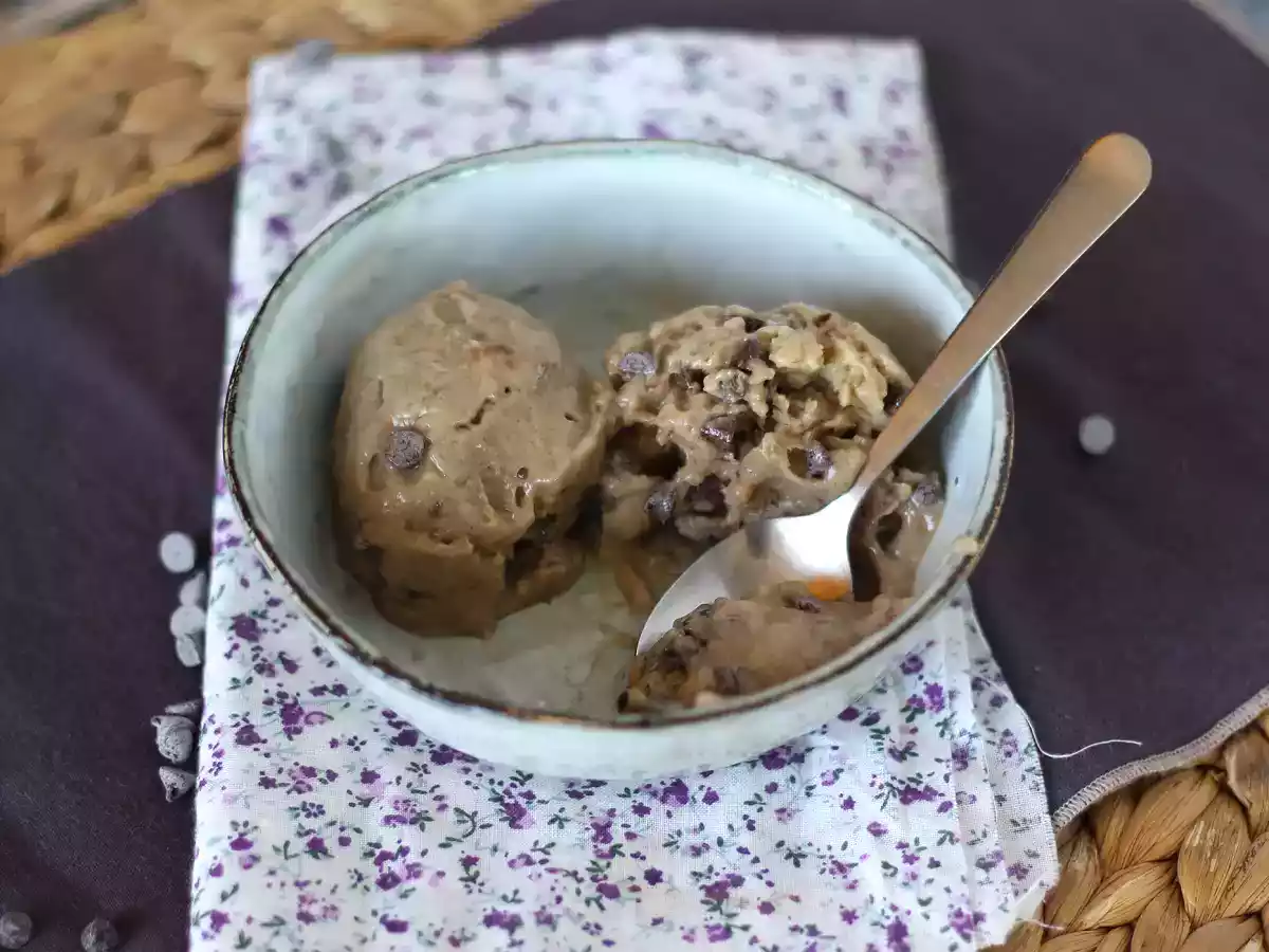 Vegan bananenijs supermakkelijk te maken koekjessmaak! Veganistisch koekjesdeeg - foto 3