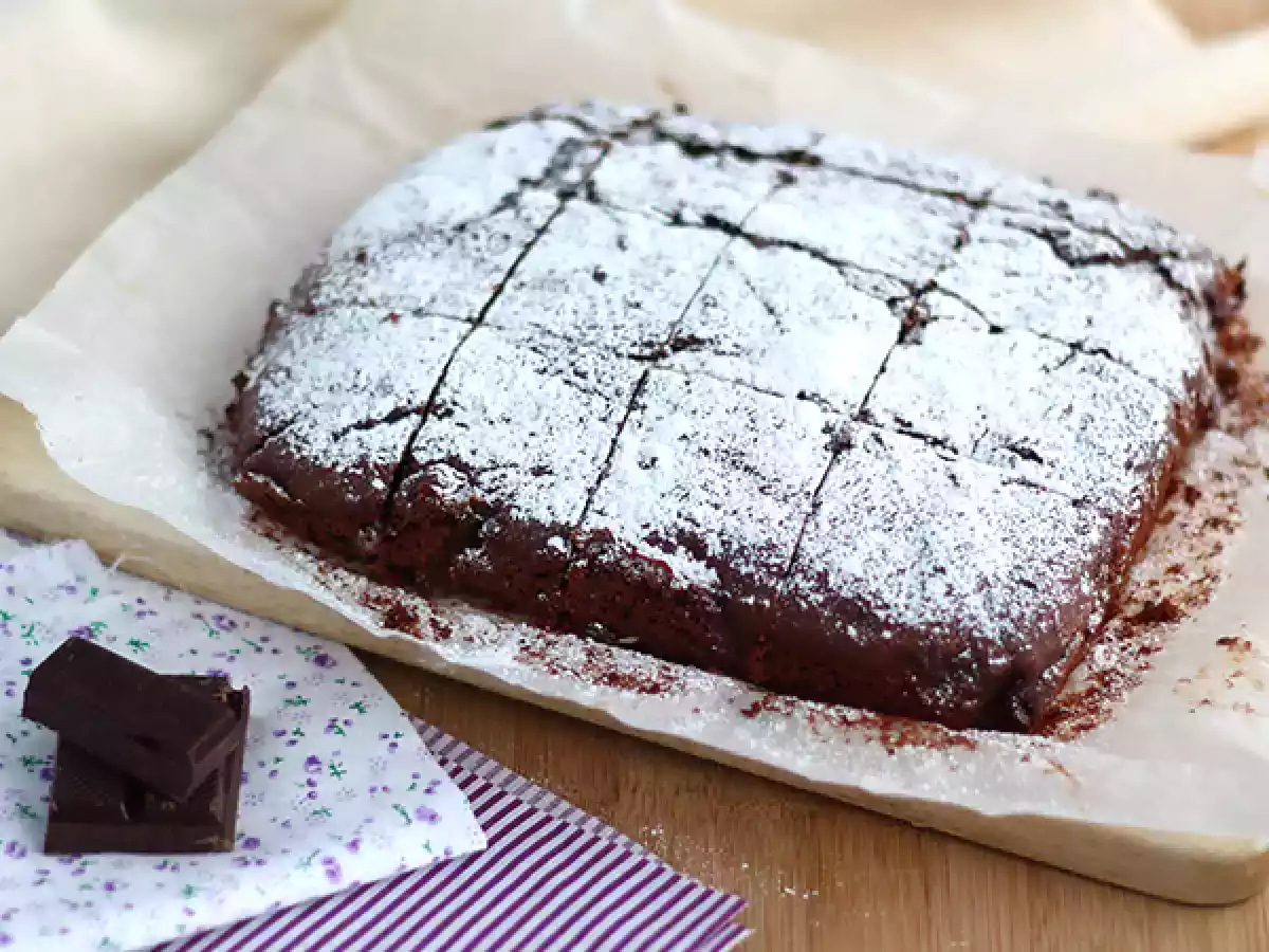 Vegan brownie zonder eieren en melk