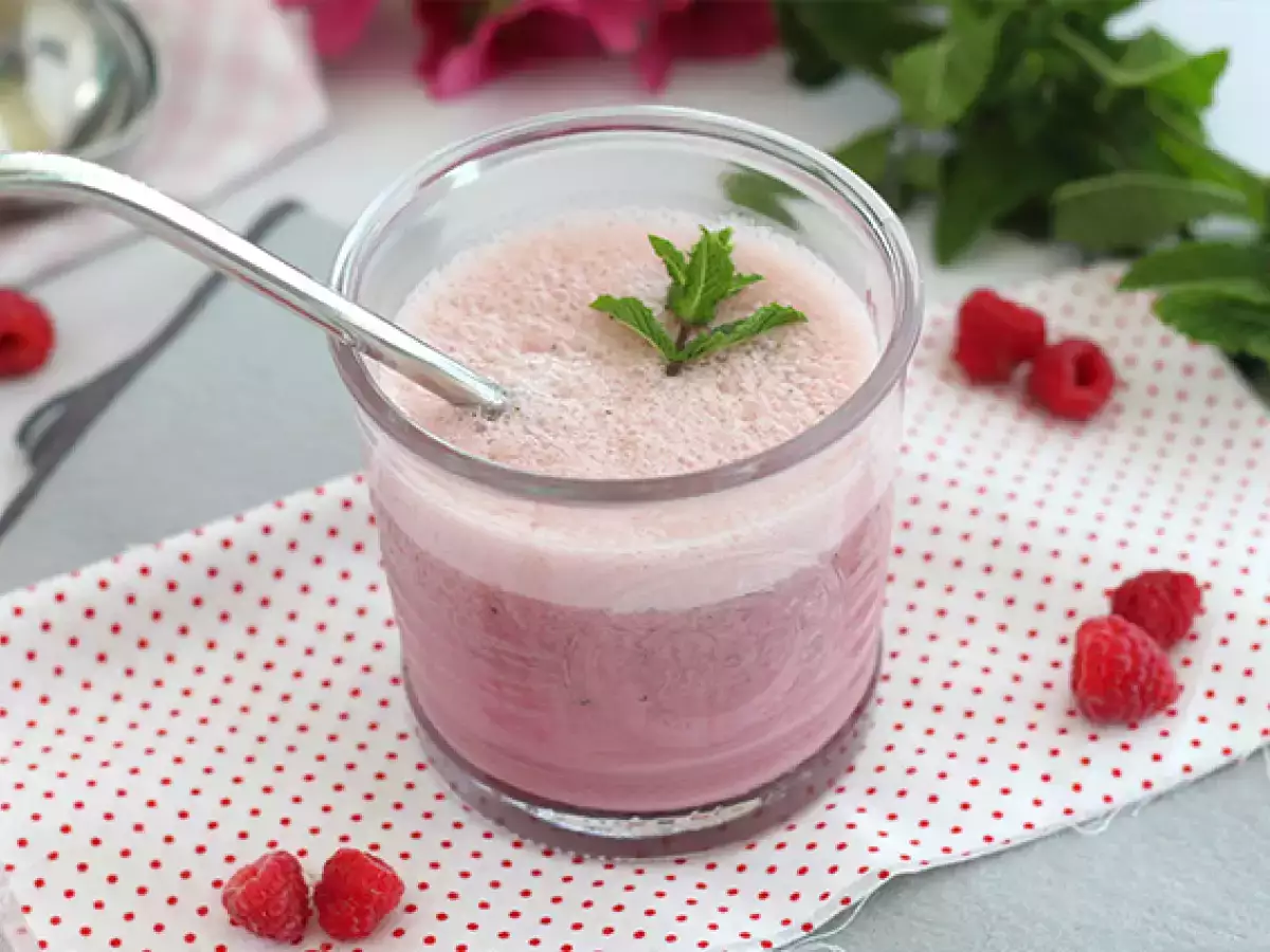 Vegan frambozen-muntmilkshake - foto 4