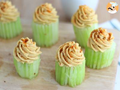 Vegan komkommer en hummus cupcakes - foto 2