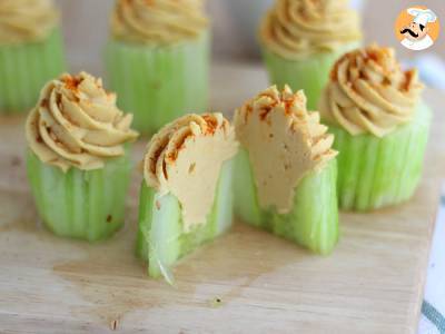 Vegan komkommer en hummus cupcakes - foto 3