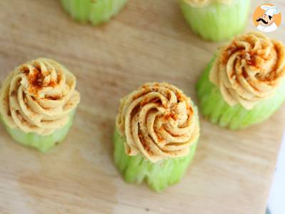 Vegan komkommer en hummus cupcakes - foto 4