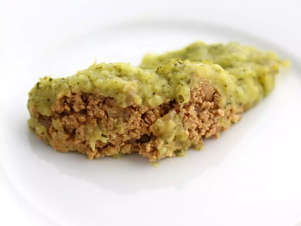 Veganistische hachis parmentier met courgette en tofu - foto 3