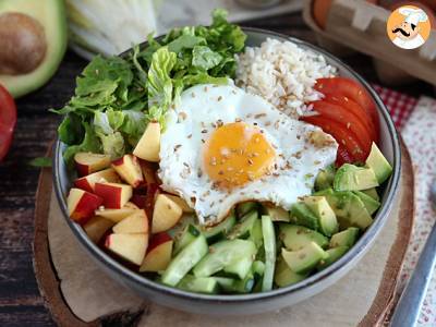 Vegetarische Boeddha Bowl - Een prachtig uitgebalanceerde en kleurrijke salade!