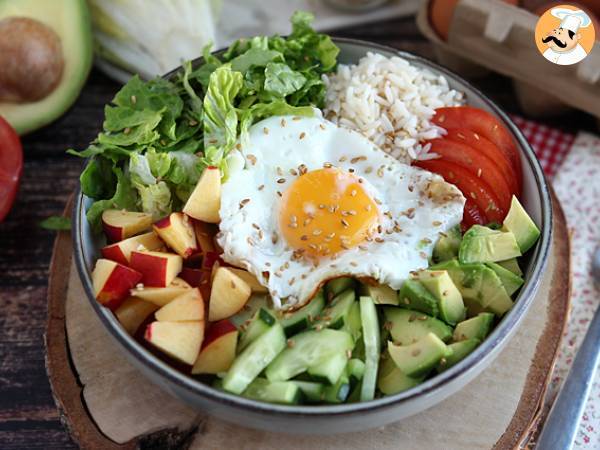 Vegetarische Buddha Bowl - Een prachtige uitgebalanceerde en kleurrijke salade!