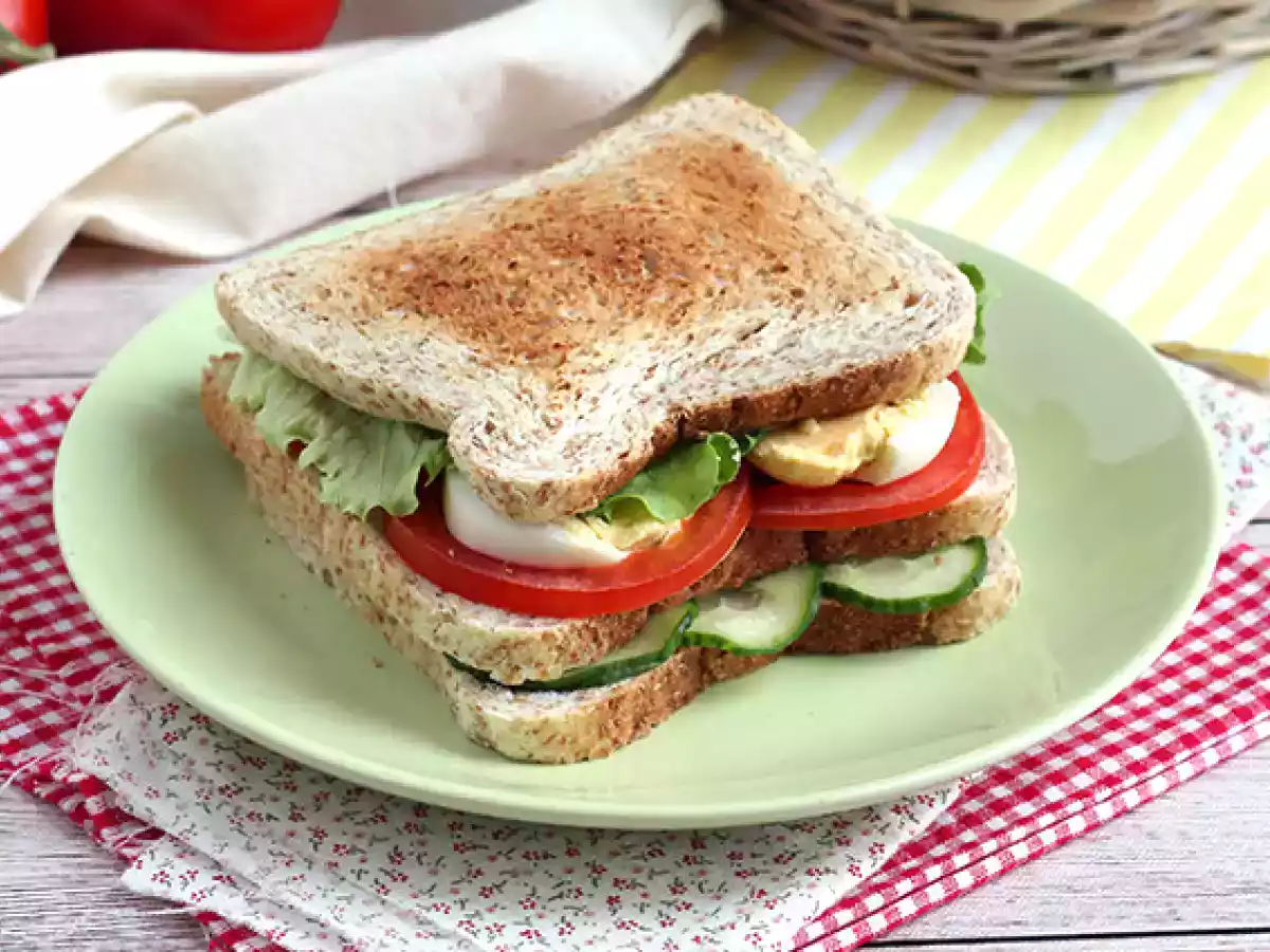 Vegetarische club sandwich - foto 3