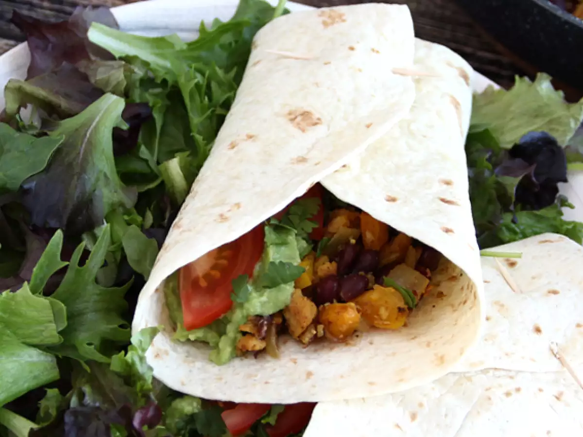 Vegetarische fajita's met getextureerde soja-eiwitten - foto 4