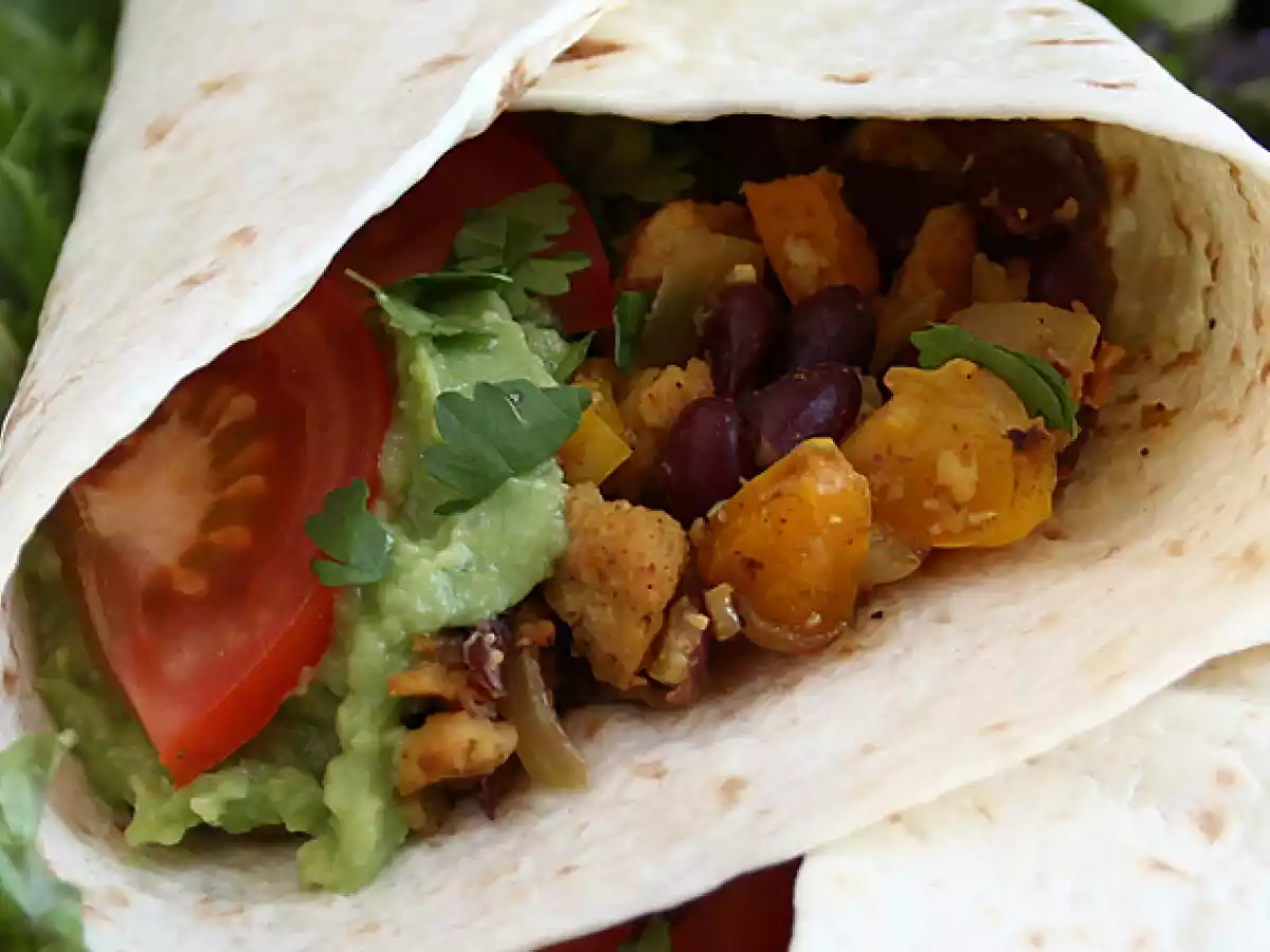 Vegetarische fajita's met textuur soja-eiwit - foto 2