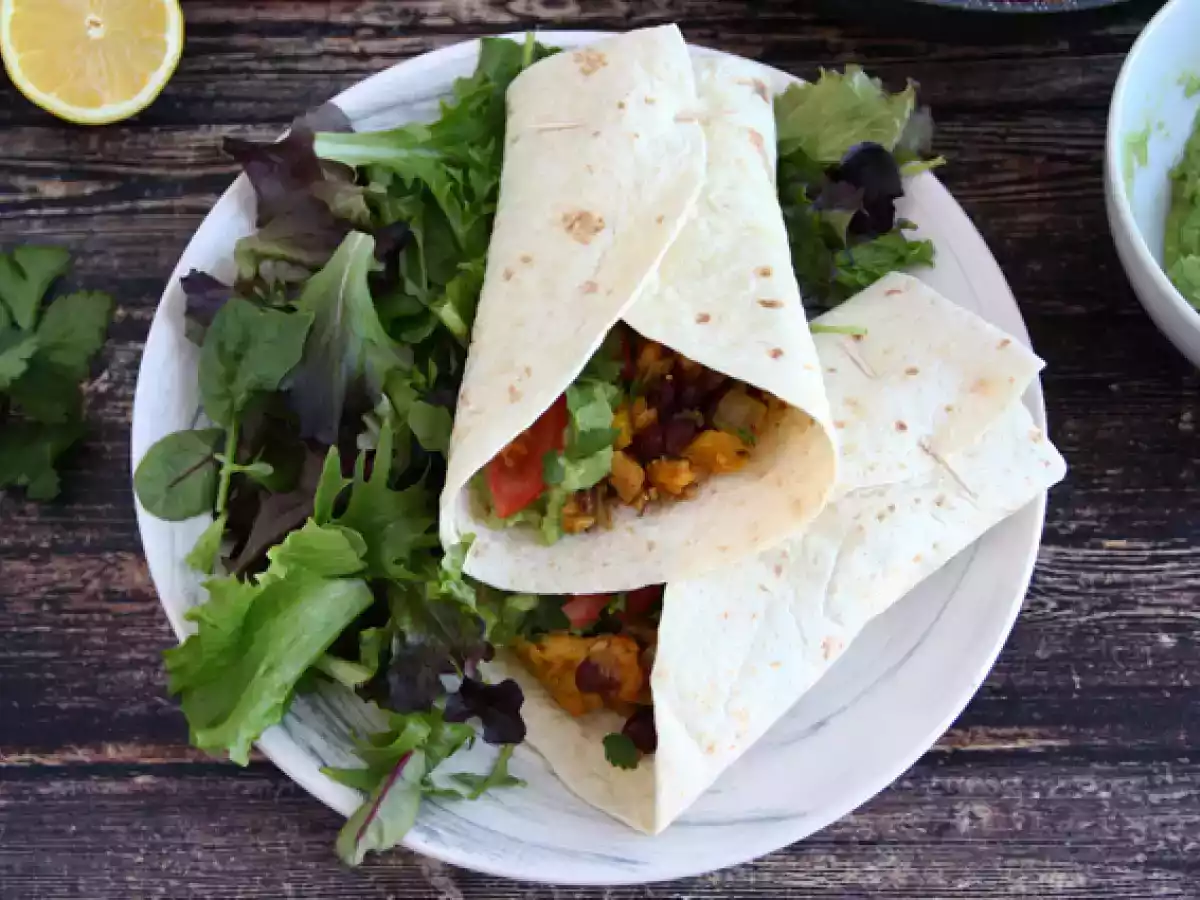 Vegetarische fajita's met textuur soja-eiwit - foto 3
