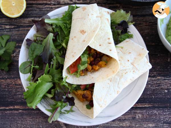 Vegetarische fajita's met textuur soja-eiwit - foto 3