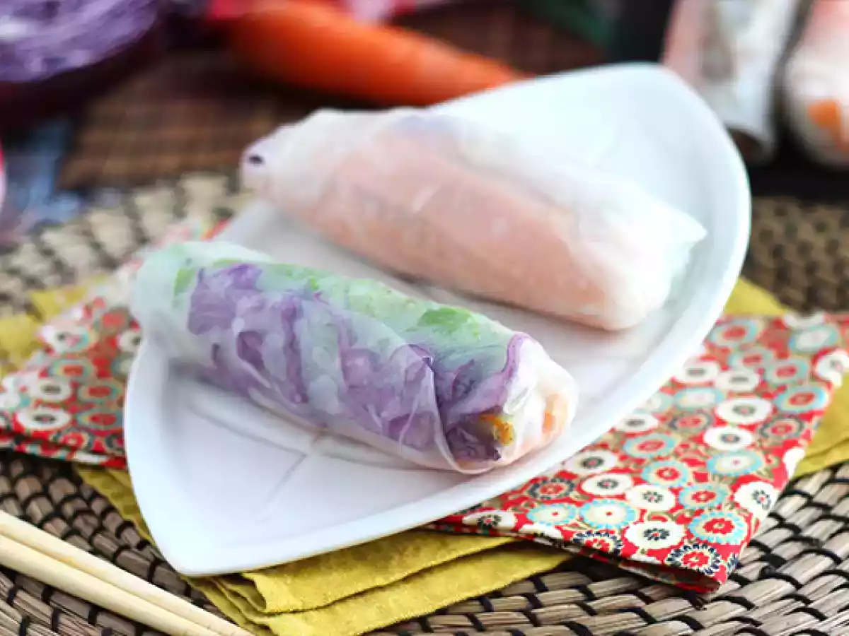 Vegetarische loempia's met rode kool en zoete aardappel - foto 2