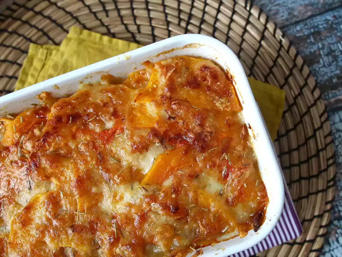 Vegetarische pompoenparmigiana