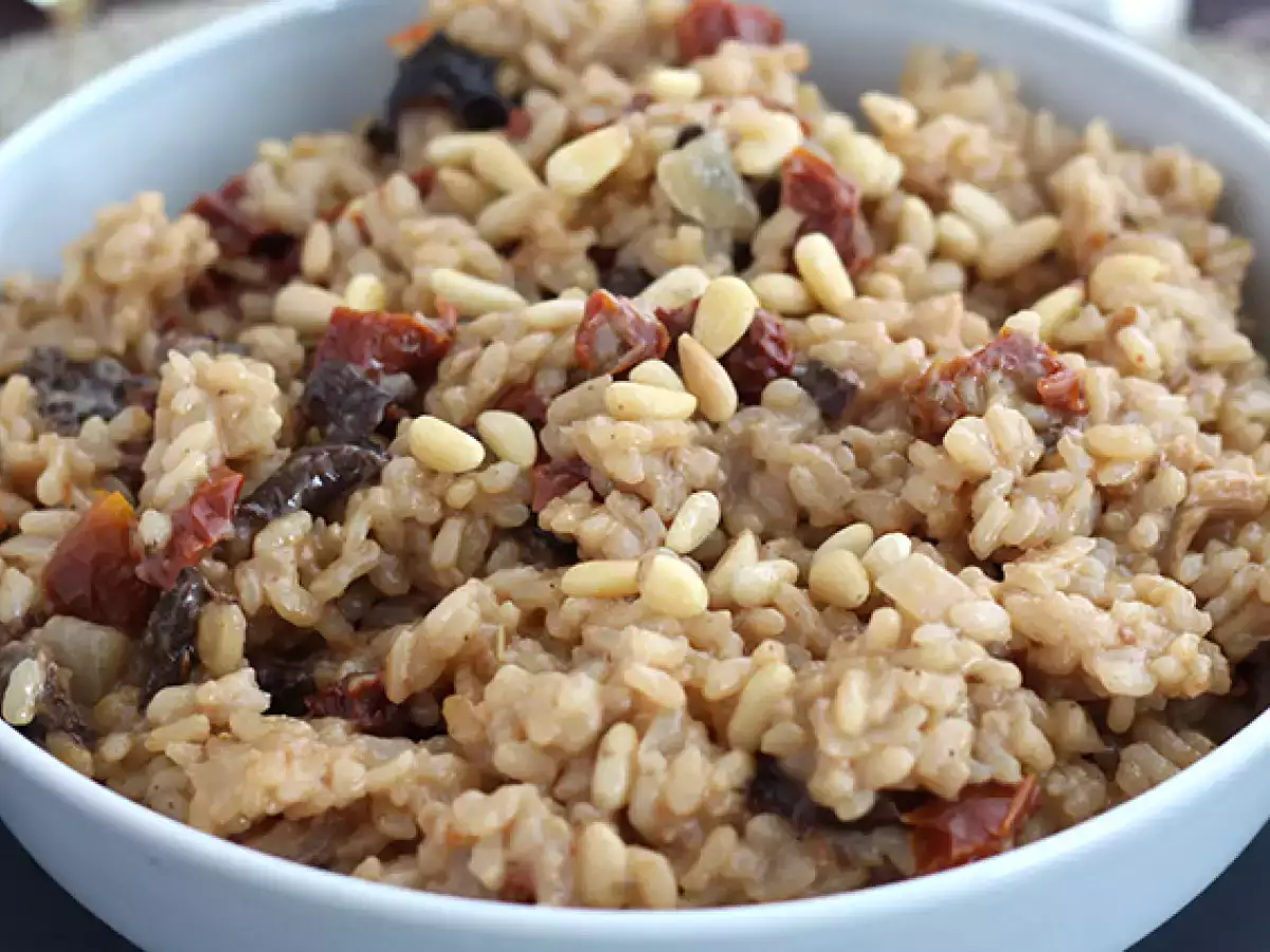 Vegetarische risotto met zongedroogde tomaten en champignons - foto 5