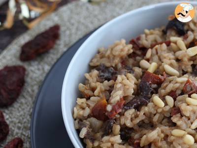 Vegetarische risotto met zongedroogde tomaten en champignons - foto 2