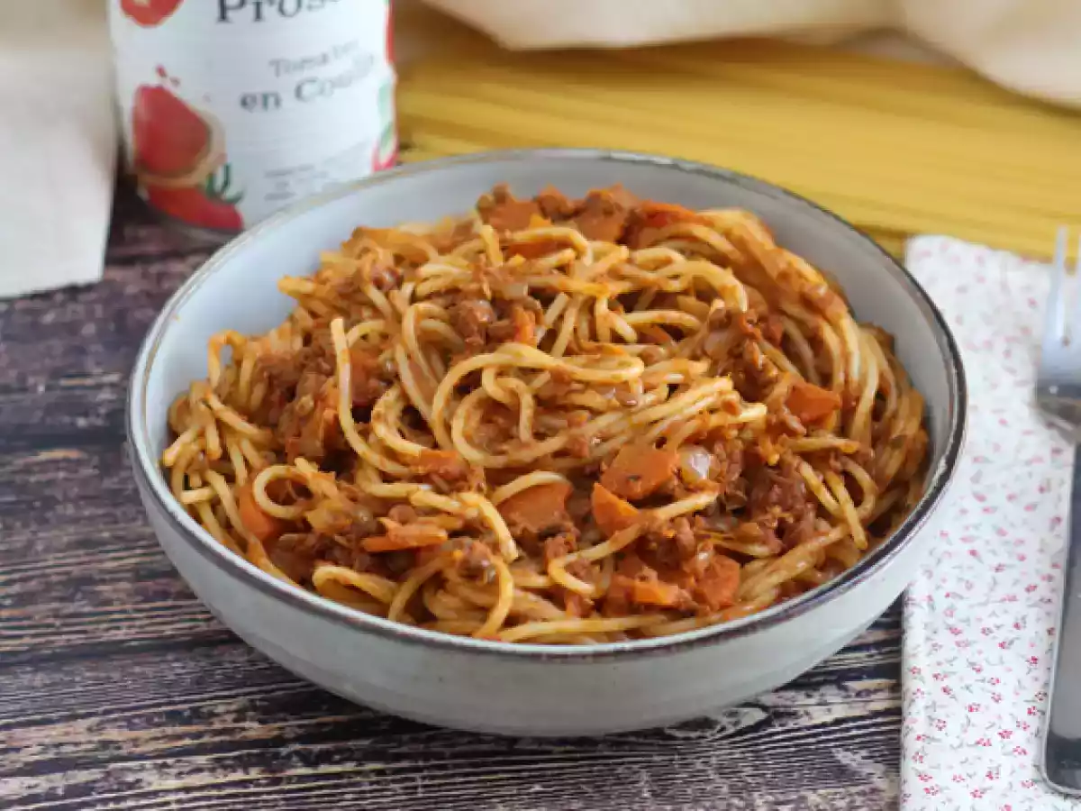 Vegetarische spaghetti bolognese!