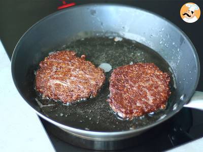 Vegetarische steaks met rode bonen