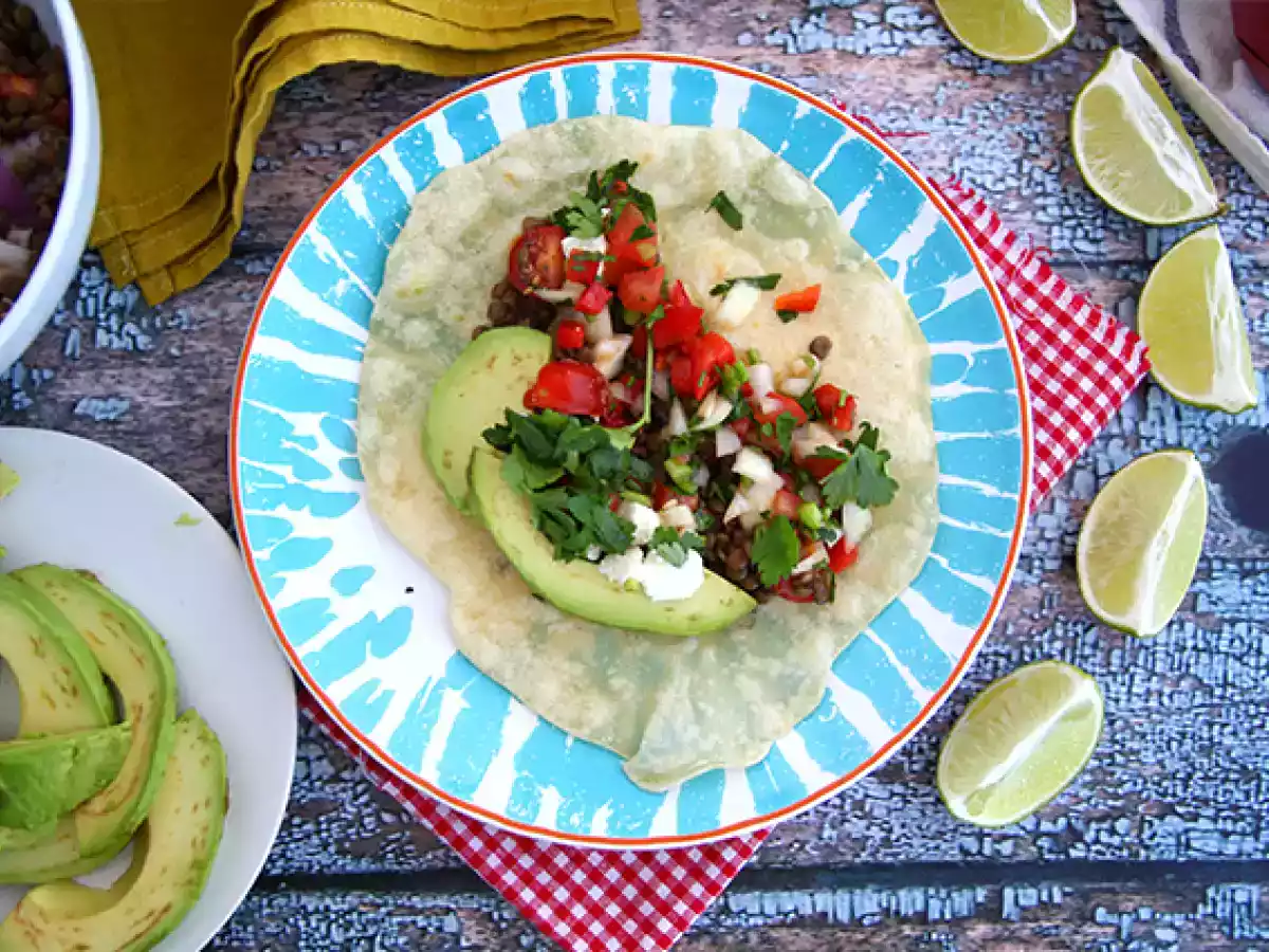 Vegetarische taco's met linzen - foto 3