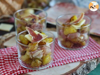 Verrines van raclette (zonder gourmetstel): om zelfs als aperitief van te genieten