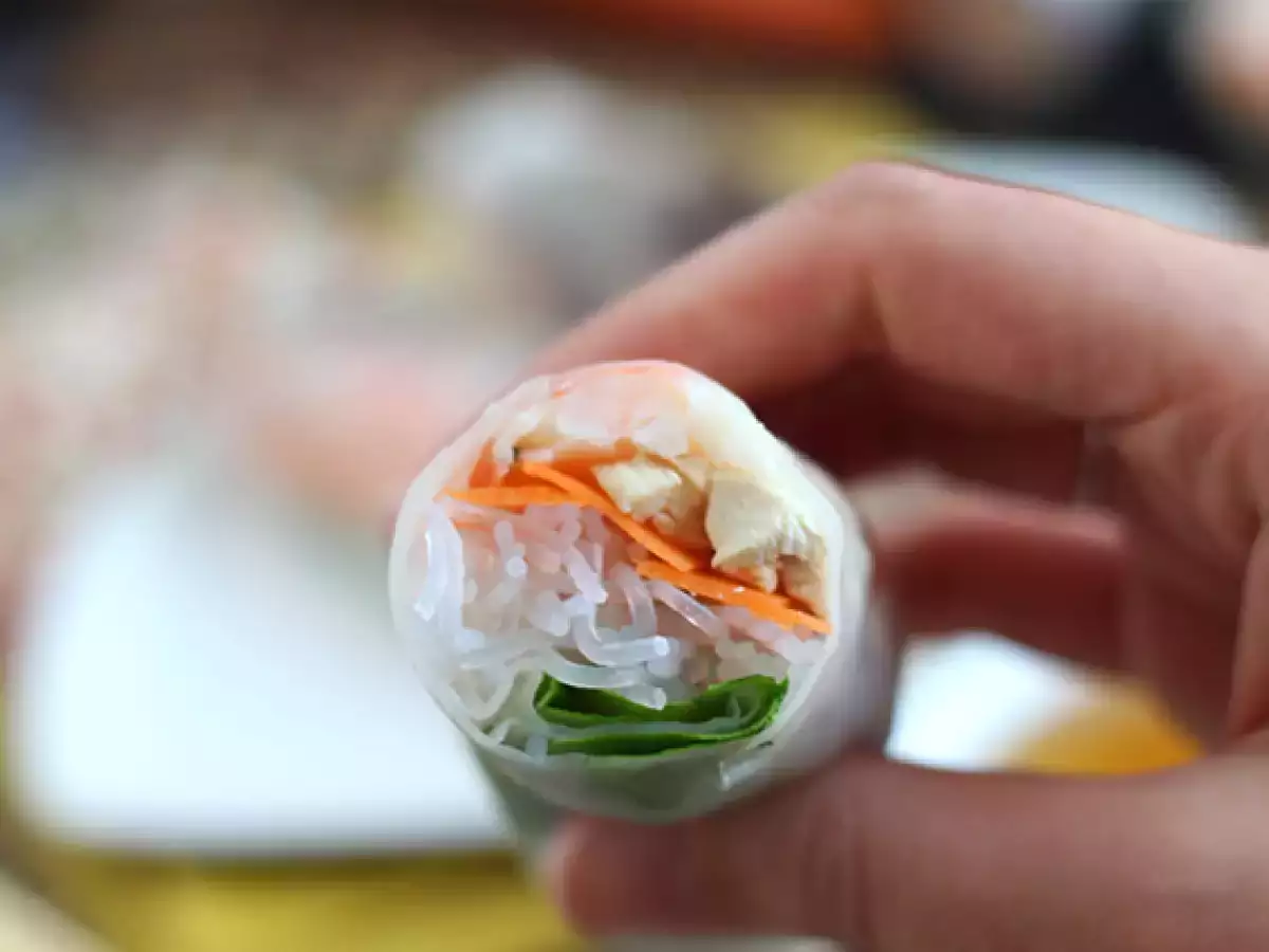 Verse springrolls met kip en garnalen - foto 4