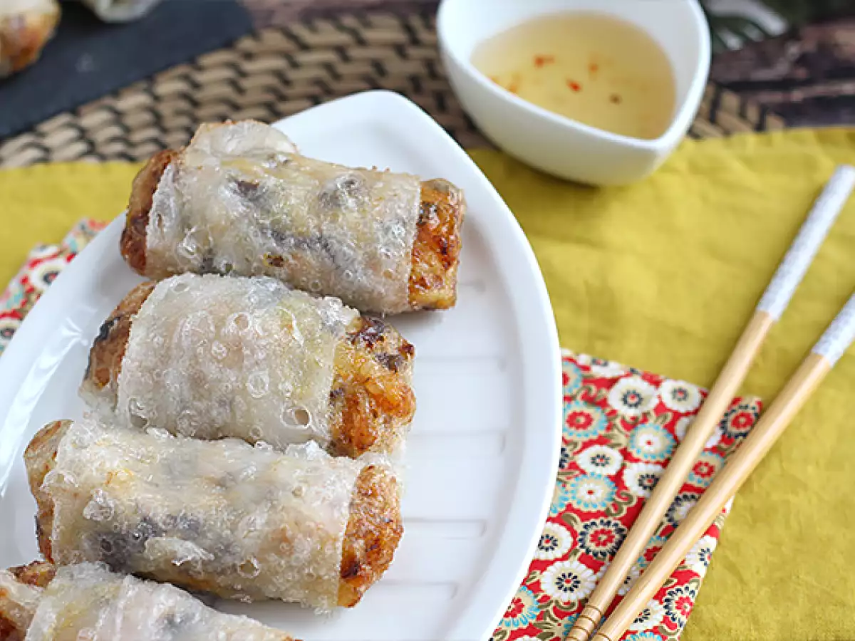 Vietnamese loempia's met garnalen en champignons - foto 2