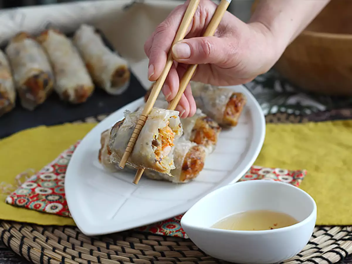 Vietnamese loempia's met garnalen en champignons - foto 3