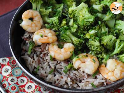 Volkorenrijst met broccoli en garnalen! Gemakkelijk en evenwichtig - foto 4