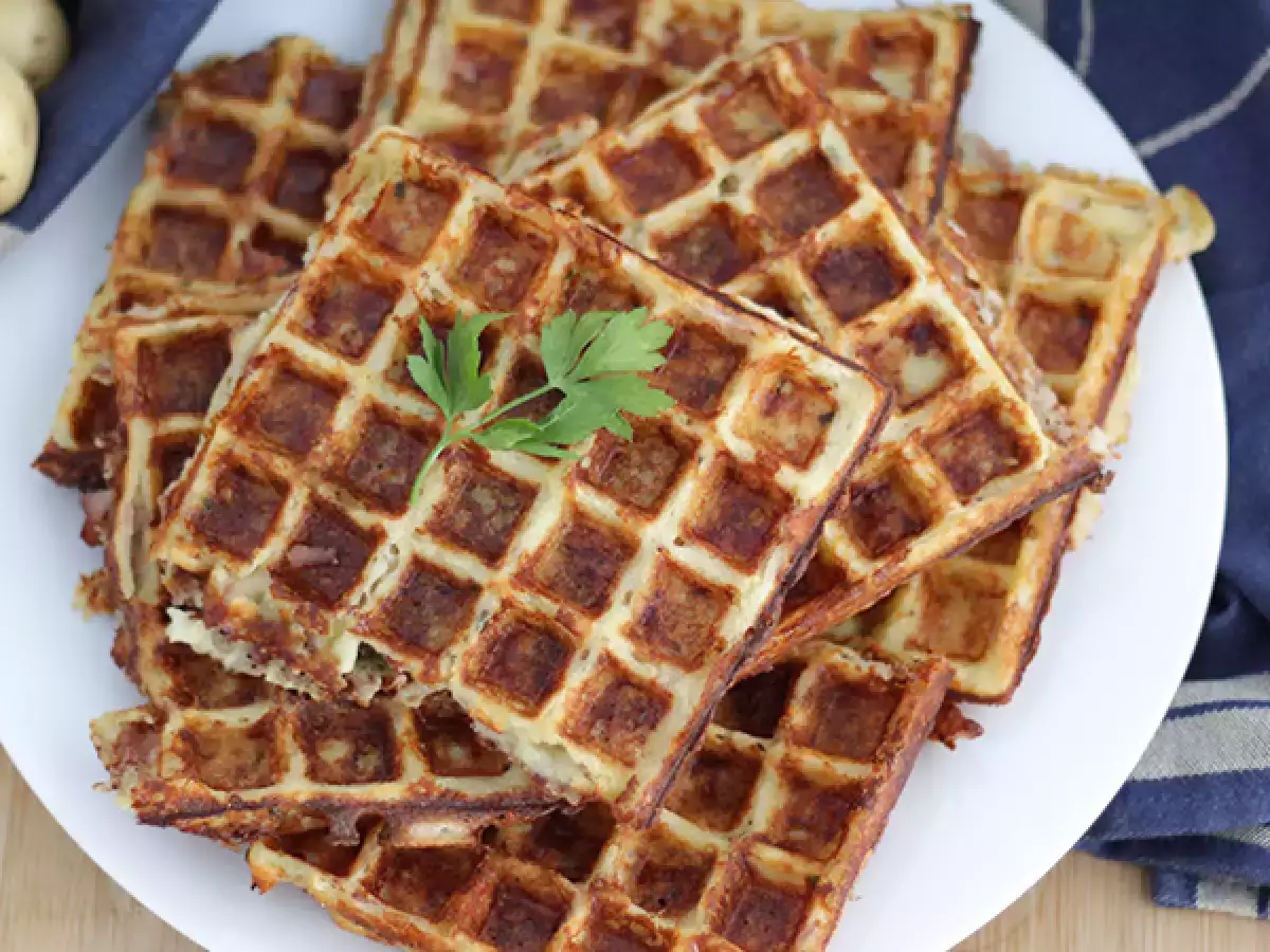 Wafels met bacon, Comté en aardappel - foto 2