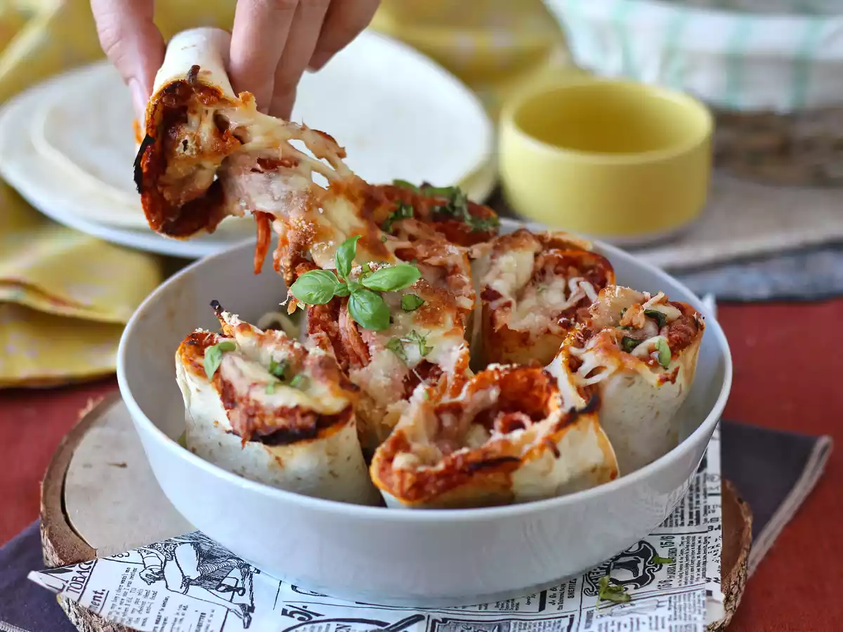 Wat te doen met tortilla's Een gastronomisch gerecht om te delen, met pizzasmaak! - foto 3