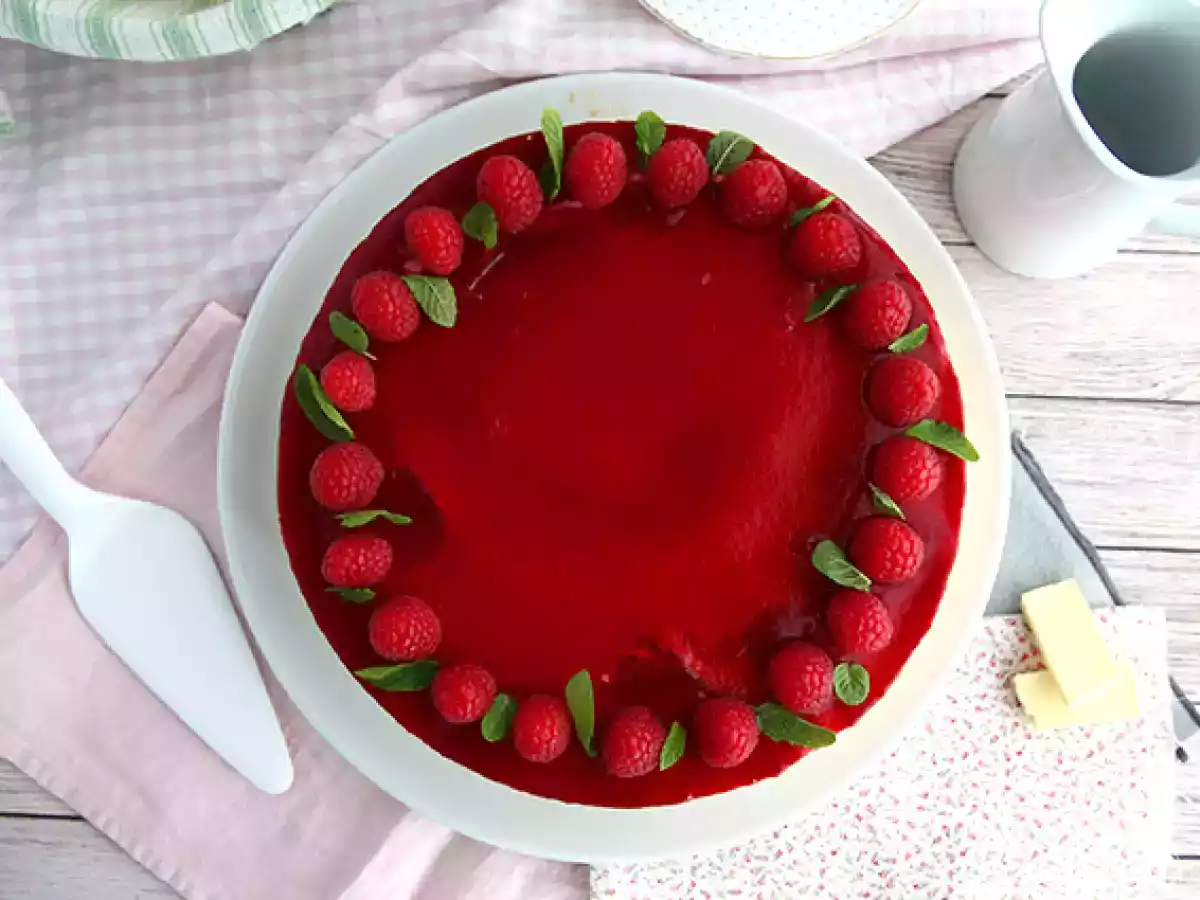 Witte chocolade-frambozenbavarois (stappen en video) - foto 5
