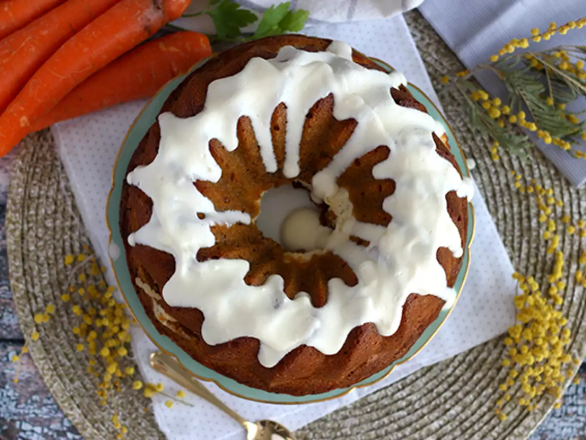 Wortelcake gevuld met cheesecake - foto 5