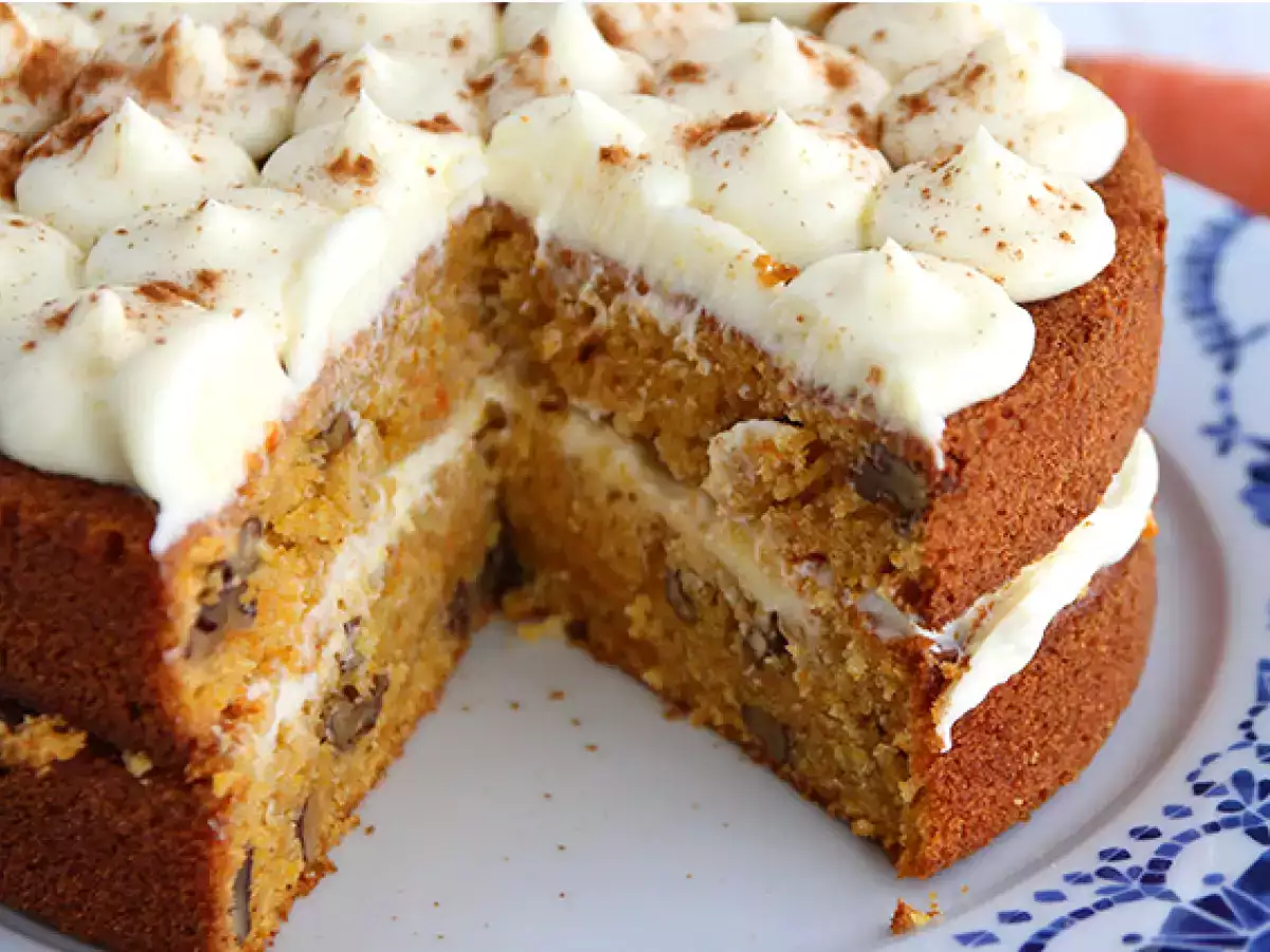 Worteltaart met walnoten (Carrot Cake) - foto 2