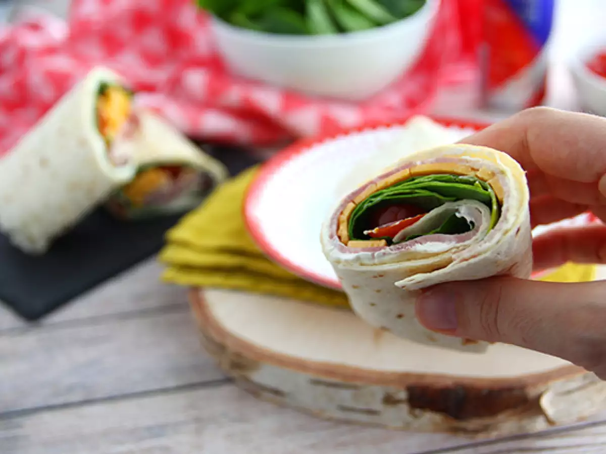 Wraps met ham, cheddar en spinazie - foto 3